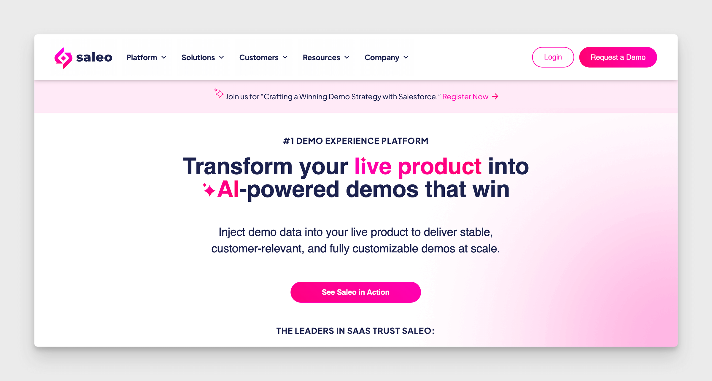 Saleo - Best Interactive Demo Software Solutions