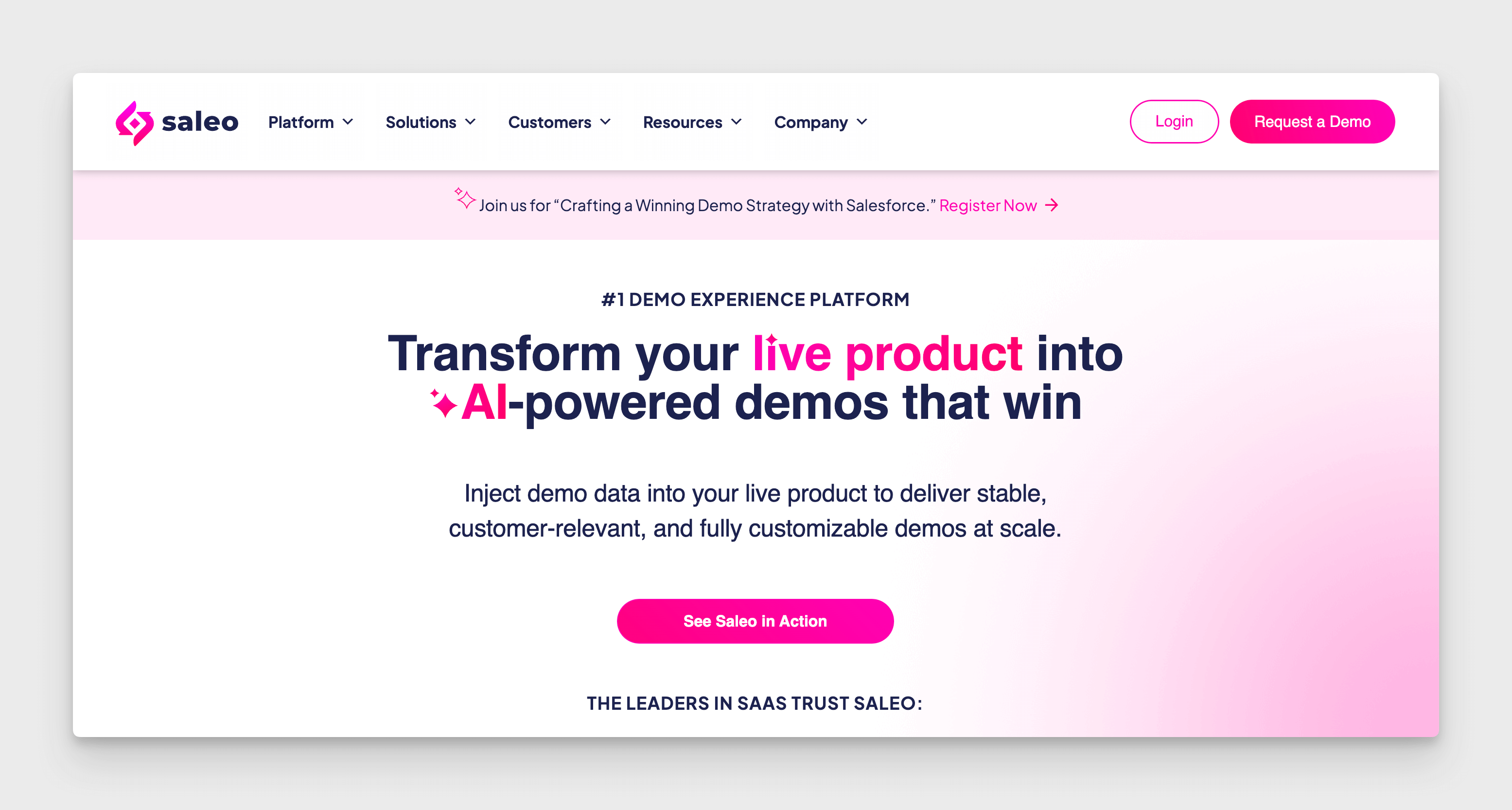 Saleo - Best Interactive Demo Software Solutions