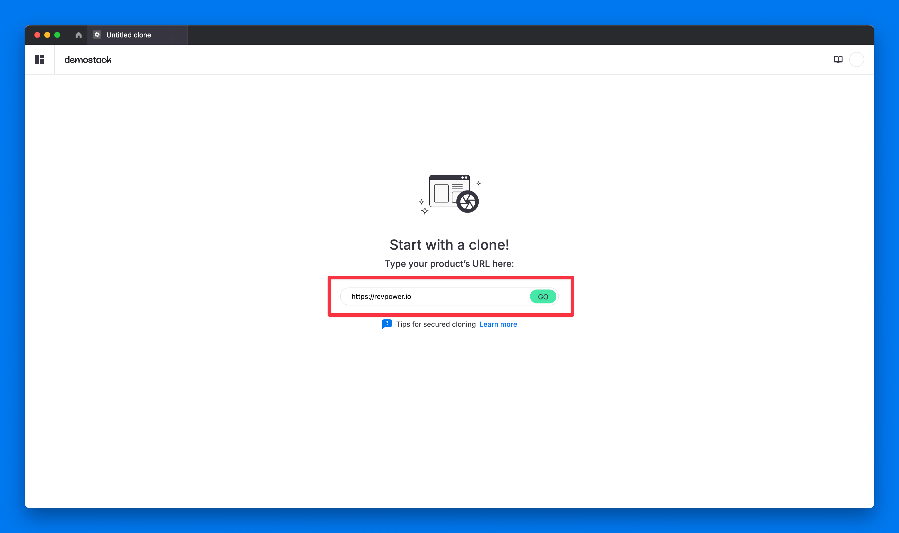 Enter the URL of your live app or website