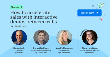 Event image for session two with event title and speaker names